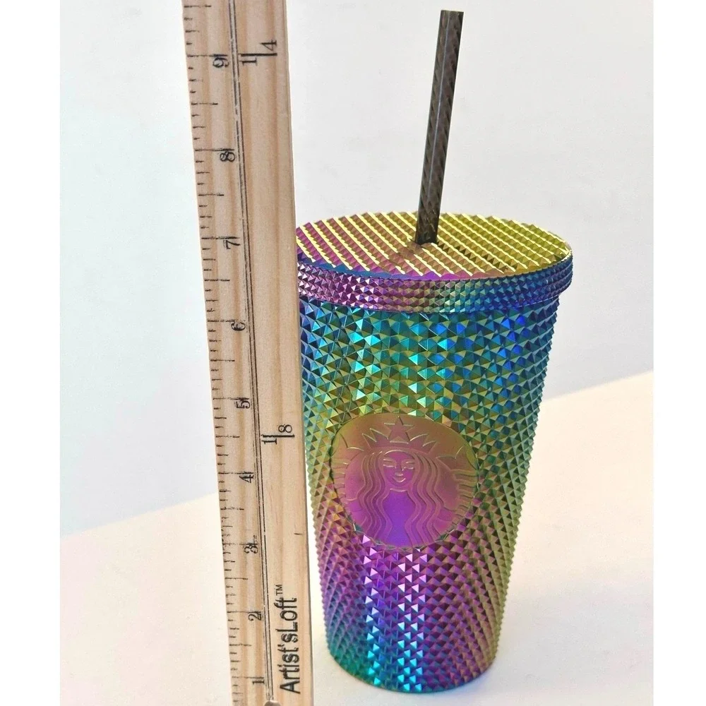 Starbucks Oil Slick Rainbow Studded Tumbler 16oz NWT Halloween 2023 Cold Cup